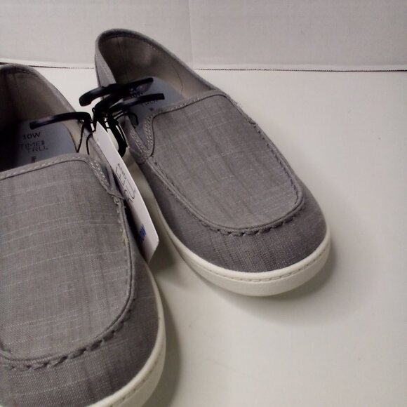 Time And Tru Moc Toe Surf Sneakers Women 10W 10 Wide Slide On Gray - Picture 6 of 14